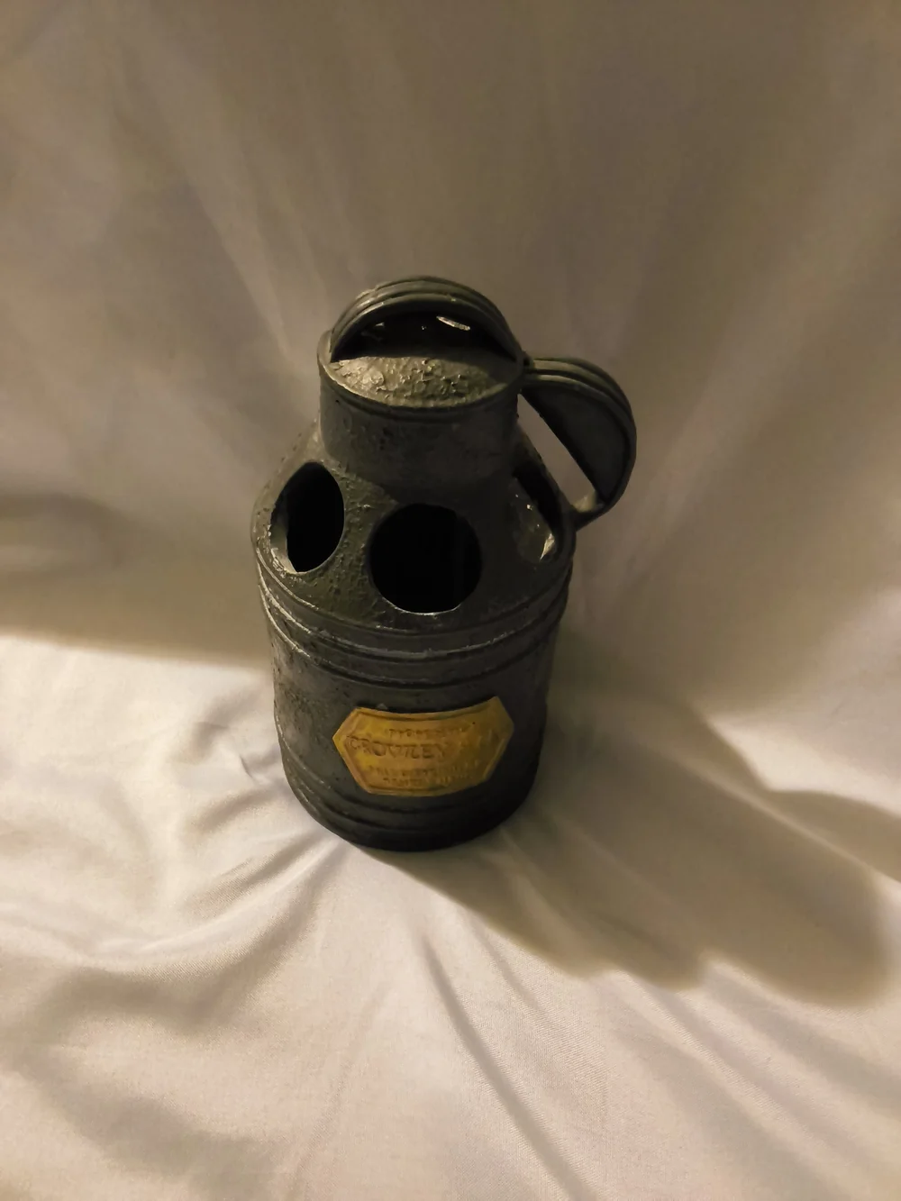 Rustic Black Metal Toothbrush Holder